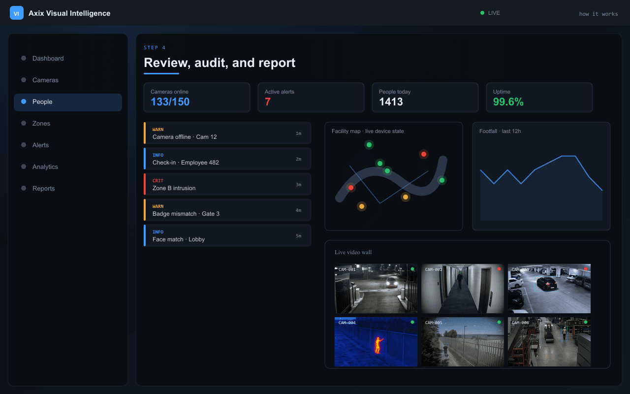 Review, audit, and report — Axix Visual Intelligence